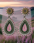 Earrings „Flora“ (rosé - grün)