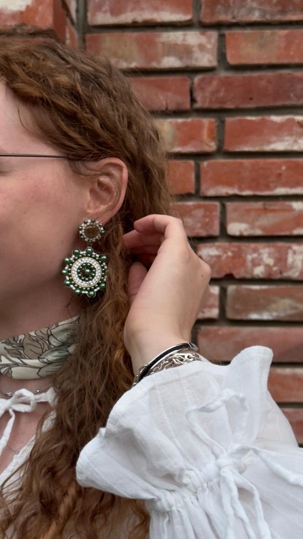 Ohrringe „Kroko“ (forestgreen)